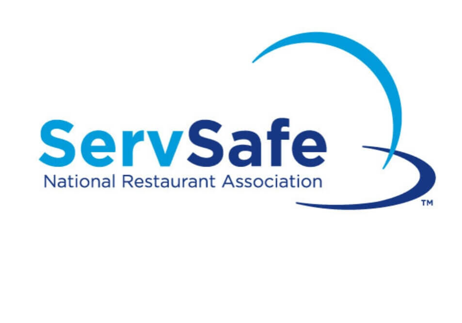 Blue Logo for ServSafe with National Restaurant Association underneath